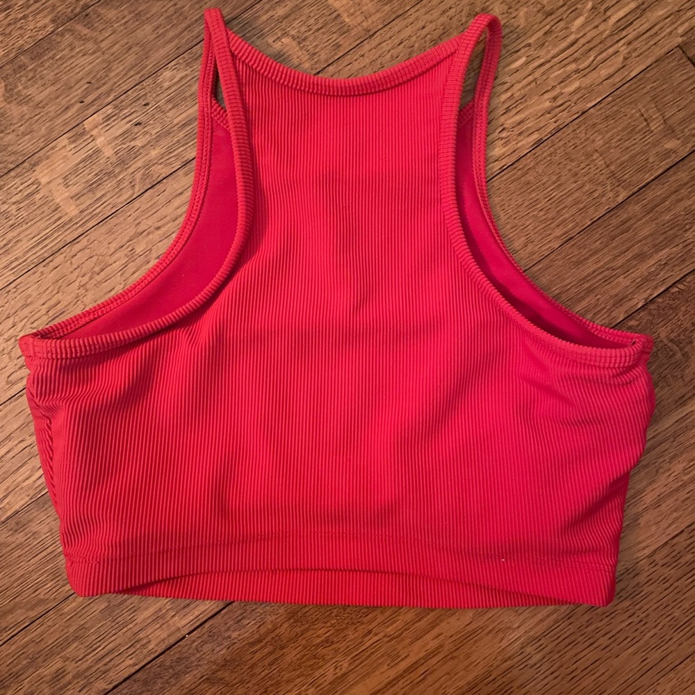 Beach Riot Bold Red Ribbed Top - Picture 3 of 4